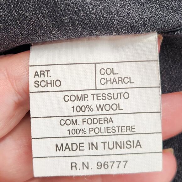 Bachrach Charcoal Gray 100% Wool Button Down City Coat Jacket Overcoat Men's XL - Picture 3 of 9